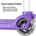 110-lbs Sutekus Folding Hand Truck and Dolly Lightweight Portable Luggage Cart for School Travel Office Moving (Purple)