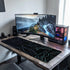 UJoowalk Large Topographic Mouse Pad, XL Gaming Mousepad, Desk Mat 31.5 x 11.8 in, Black White Minimalist Contour for
