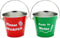 Sharp and Dull Pencil Buckets for Classroom, Set of 2 Metal Tin Pails for Teachers Classroom Management