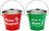 Sharp and Dull Pencil Buckets for Classroom, Set of 2 Metal Tin Pails for Teachers Classroom Management