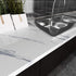 Livelynine Marble Contact Paper, Waterproof Peel and Stick Wallpaper for Kitchen Countertop, White Cabinet Cover
