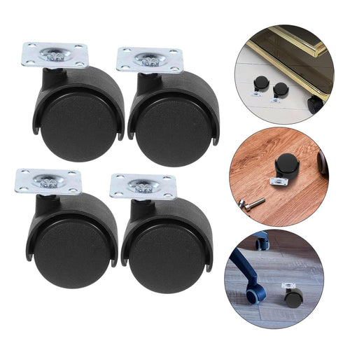 LIFKOME 12pcs Black Plastic Swivel Casters for Furniture No Brake Replacement Wheels for Office Chair Rolling Cart