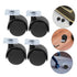 LIFKOME 12pcs Black Plastic Swivel Casters for Furniture No Brake Replacement Wheels for Office Chair Rolling Cart
