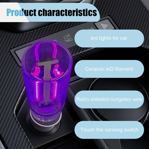 KITUREK USB LED Atmosphere Light, Plug-in USB Ambient Retro Lamps, Mini LED Car Interface Charging Night Light