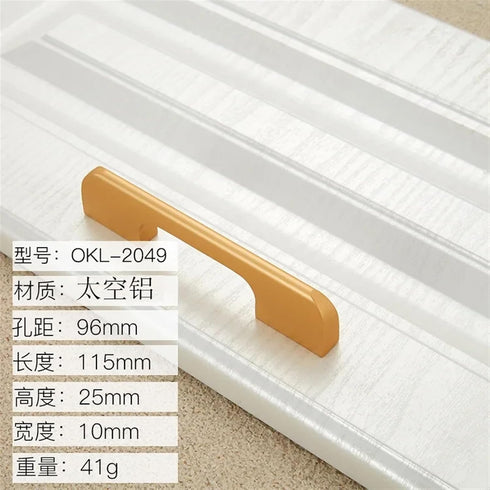 ACLDOYYV Closet 1Pcs 96mm) Modern Minimalist Drawer Bookcase Wine Cabinet Cupboard Door Pull Bedside Table Handle
