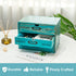 Turquoise 3-Tier Drawer Unit, European Country Style Desk Organizer Box, Wooden Teal Stackable Drawers