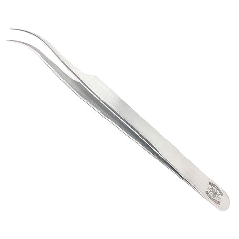 High Precision Stainless Steel Lab Forceps with Curved Very Fine Tips - Scientific Labwares
