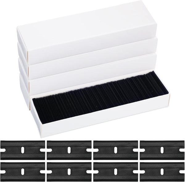 Plastic Razor Blade Scraper Blades, Double Edge Razor Blades for Removing Decals & Cleaning Window Glass, 300 Pieces