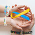 Whaline 24 Pack Autism Awareness Pencils and Bracelets Sets, Inspirational Silicone Wristbands, Colorful Half Pencils