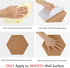 HBlife Hexagon Cork Board Tiles - 10 Pack Self-Adhesive Decorative Bulletin Board for Office Home Kitchen with Push Pins