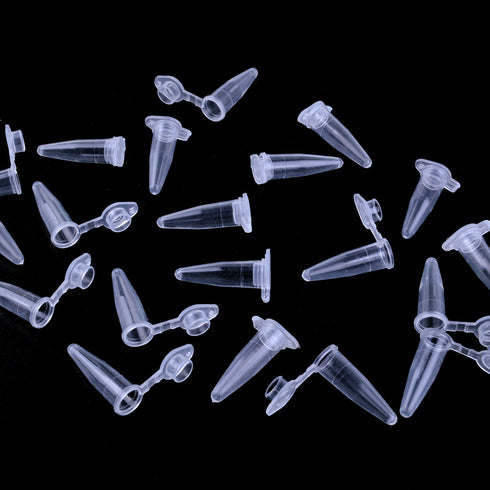 BronaGrand 1000 Pieces 0.2 ml Disposable Micro Centrifuge Tubes with Attached Lid, Clear White PCR Tubes