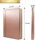 Darolin Safe Zippered Portfolio Padfolio Organizer Binder with Clipboard, Leather Document Holder for Office