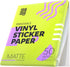 Premium Printable Vinyl Sticker Paper for Inkjet Printer and Laser - 50