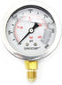 SINOCMP 40Mpa/0-400bar/0-6000PSI Multi Purpose Double Scale Stainless Steel Glycerin Filled Hydraulic Pressure Gauge