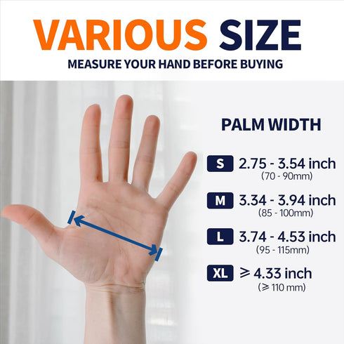 Medical Nitrile Exam Gloves, 100 Pcs Latex-Free & Powder-Free Non-Sterile Food Safe Cleaning Disposable