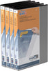 QuickFit Portrait 3 Ring Legal Binder, Angle D-Ring with Clear-View Cover, Pack of 4, Black