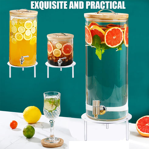 ZHIVEZEN 7.87 Inch Drink Dispenser Stand,Clear Acrylic Stands,Fit Max Diameter of Glass Drink Dispenser,Water Dispenser