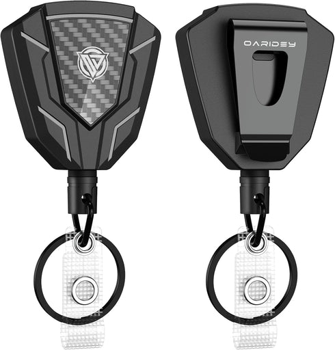Oaridey Heavy Duty Retractable Keychain with Belt Clip, 31.8” Steel Cord, 9oz Rebound - 2 Pack