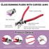 Swpeet 10Pcs Grozer Glass Cutter Tools Kit, Mosaic Wheeled Glass Tile Nippers, Glass Running Pliers, Breaker Pliers