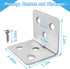 28PCS 168PCS L Brackets for Wood + Screws, Stainless Steel Corner Braces for Wooden Shelves, Heavy Duty Metal Angle