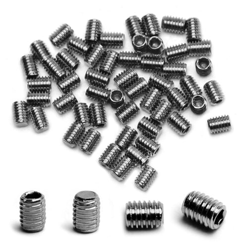 MroMax 50Pcs M3 x 4mm Flat Set Screw, 304 Stainless Steel Internal Hex Allen Head Drive Cup Point Set Screws