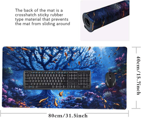 XXL Gaming Mouse Mat Extended & Extra Large Mouse Pad-80x40 haidi004 by Cmhoo