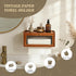 Wall Mount Paper Towel Holder, Wooden Paper Towel Dispenser for C-Fold Z-Fold Trifold Towel, Brown Bathroom Paper Towel
