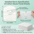 OHEETU 100PCS (11.8 9.8 Inch) White Pre-Cut Gauze Face Masks Soft Net Facial Pads DIY Skin Care for Spa Salon x