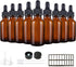 Eternal Moment 1 oz Eye Dropper Bottles (48 Pack), 30ml Amber Glass with Glass Eye Dropper for Essential Oils