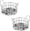 Silver Paper Clip Holder, Mesh Desk Accessories, Small Office Supplies for School, Office, and Home, 2PCS