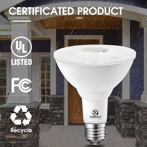 Energetic PAR30 LED Bulbs, Flood Light Outdoor Indoor, 10 Watt (75 Watt Equivalent), 5000K Daylight, 1000 Lumens, E26
