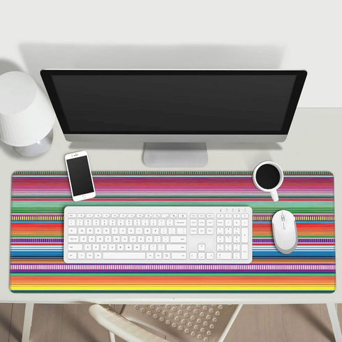 Sigouyinei Office(31.5"X 11.8") Mexican Serape Color Stripe Gaming Keyboard Mouse Pad Mousepad Huge Extended XL