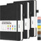 OMEYA Dotted Journal Notebook, 3 Pack, A5 Hardcover with 120gsm Thick Dotted Paper for Writing