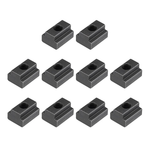 uxcell M6 Thread T Slot Nuts, Alloy Steel Black Oxide Finish Grade 8.8