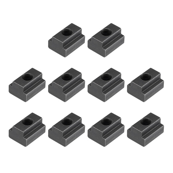 uxcell M6 Thread T Slot Nuts, Alloy Steel Black Oxide Finish Grade 8.8
