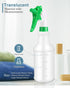 Eccliy 20 Pack 16 Oz Empty Spray Bottles with Measurements, Adjustable Nozzle, Leak Proof for Cleaning Solutions (Green)