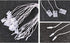 7" 1000 Pcs Hang Tag Nylon White String Snap Lock Pin Loop Fastener Hook Ties with Push Locker