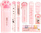 Cute School Supplies Stationery Gift Set, Japanese Birthday Gifts, Includes Sharpener, Eraser, Tape, Ruler, Scissors