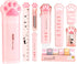 Cute School Supplies Stationery Gift Set, Japanese Birthday Gifts, Includes Sharpener, Eraser, Tape, Ruler, Scissors
