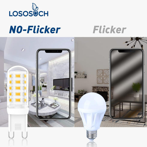 G9 Dimmable Bulb 3W 6000K,40W 60W G9 Bulb 350 120V No-Flicke,10-Pack LED Light Daylight White Halogen Equivalent, LM AC