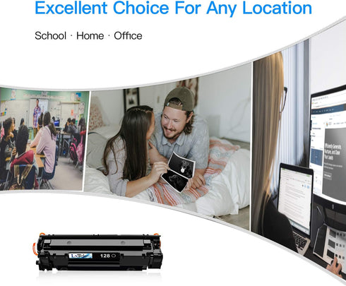 LxTek Compatible Toner Cartridge Replacement for Canon 128 CRG128, 2 Black for ImageCLASS D530 D550 Series