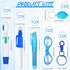 Glenmal 72 Pcs Badge Reel Pen Mini Highlighter Set, Mini Scissors, Neon Nurse Pen, LED Keychain Clip