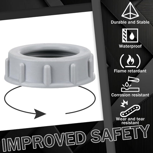 50 Pcs Plastic Insulating Bushing Threaded Electrical Bushings for EMT, Rigid or IMC Conduit Fitting (1 Inch)