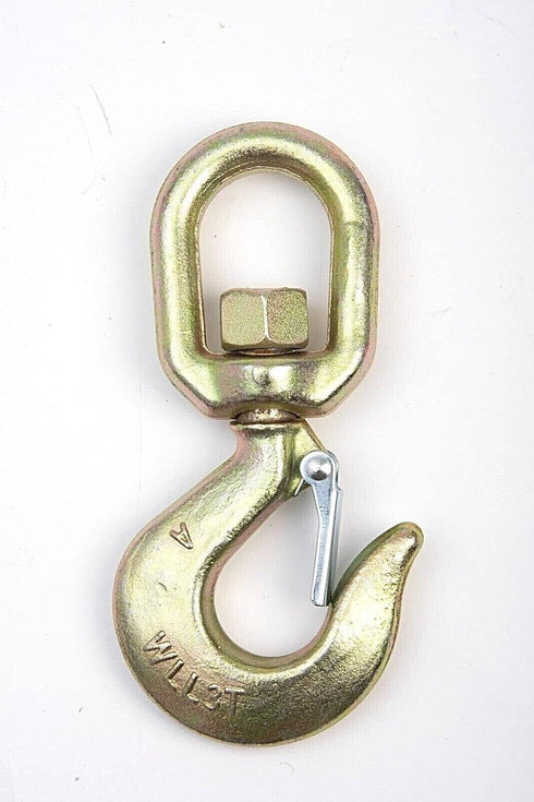 HI-GEAR 2 Ton Hoist Swivel Hooks, Heavy Duty Swivel Eye Hook for Lifting Chains, 4,400 Lbs Capacity, Pack of 2.