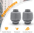 2pcs 1/2 Inch NPT Liquid Tight Connector, 180-Degree Electrical Conduit Connector Fitting
