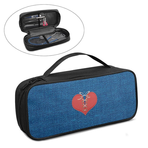 Sepetwhos Leopard Stethoscope Case Lightweight Protective Stethoscope Casewith Handle Shockproof Hard Organizer Storage