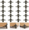 20 Pcs Antique Brass Box Legs for Wood Case Jewelry Chest Storage, Decorative Corner Protector (Style4, Bronze)