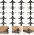 20 Pcs Antique Brass Box Legs for Wood Case Jewelry Chest Storage, Decorative Corner Protector (Style4, Bronze)