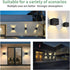 10W,IP65 3000K Solar Powered Motion Sensor Square Outdoor Wall Lights,Black Modern Up and Down Wall Lamps Waterproof