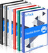 Fulmoon 6 Pack Plastic 3 Ring Binder Assorted Colors, Economy Flexible Round Ring Presentation Binders with Pocket
